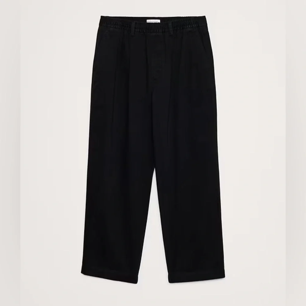 NWT! Banana Republic Black Loose Lightweight Cotton Pull-on Pant - Multiple 🩷